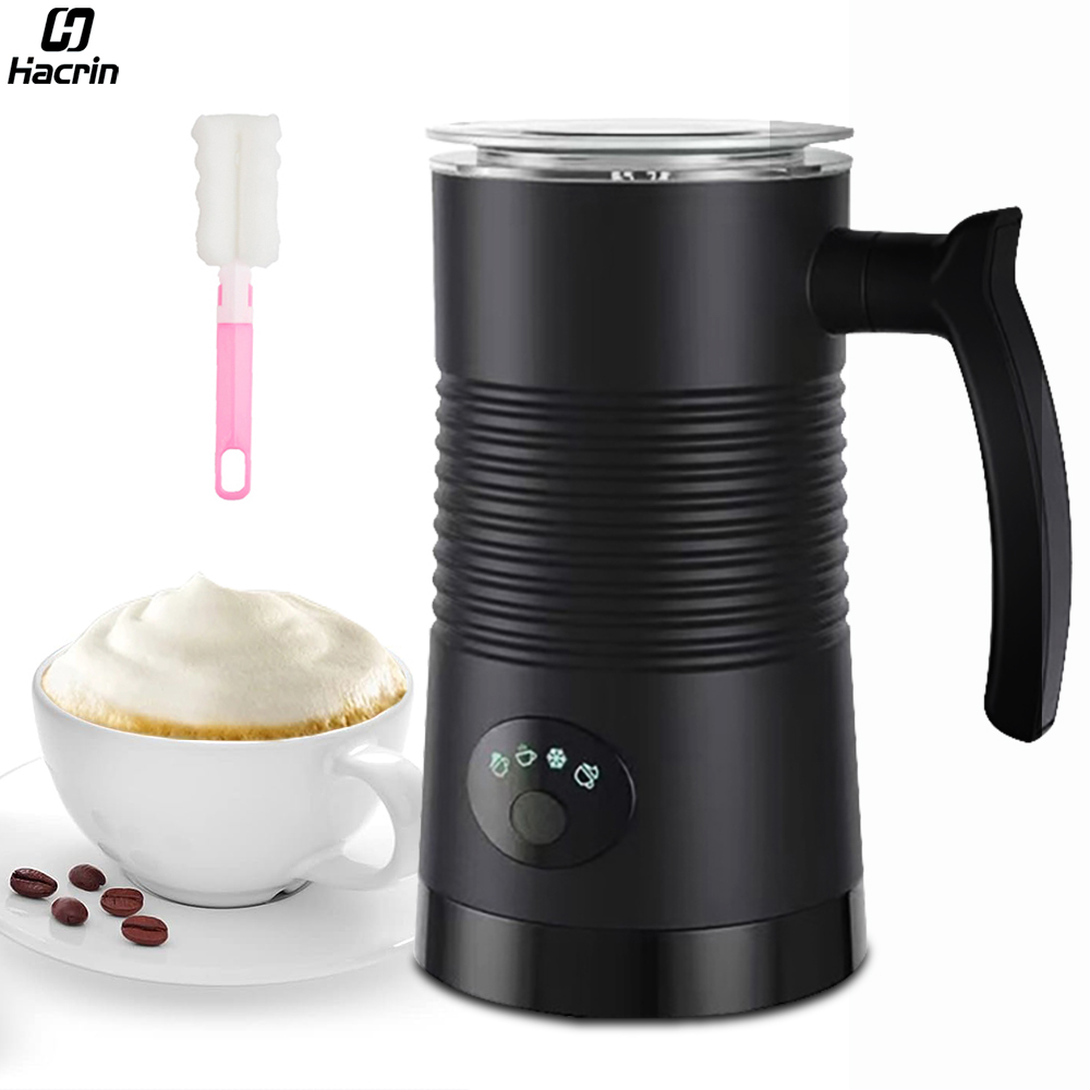 Milk Frother Automatic - 電動ミルク泡立て器ミルクフォームマシンコーヒーカプチーノラテ 4 in 1 ホットおよびコールドフォームメーカー自動ミルク泡立て器フォーマー