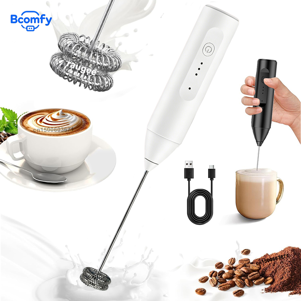 Milk Frother Automatic - ミルク泡立て器 ハンドヘルド電動ミルクフォーマー エッグビーター 充電式ミニコーヒー泡立て器 ワイヤレスミルクフォームメーカー コーヒー用