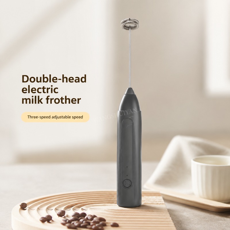 Milk Frother Automatic - ミニミルク泡立て器 USB 充電式 3 スピードフォームメーカーコーヒー泡立て器ミキサー電動ハンドルブレンダーエッグビーター