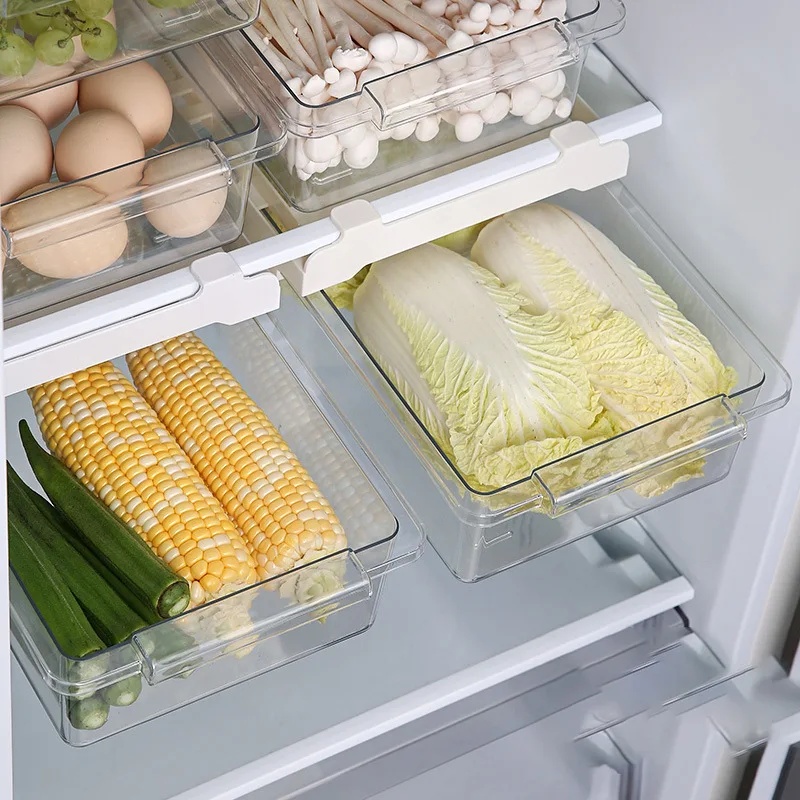 吊り下げ式引き出し冷蔵庫オーガナイザー、キッチン用プラスチッ - Kitchen Appliances Refrigerators のレビューと価格
