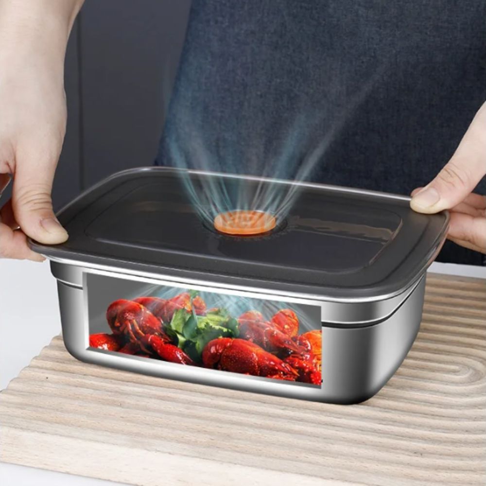 ポータブルステンレス鋼保存ボックス漏れ防止冷蔵庫冷凍庫収納キ - Kitchen Appliances Refrigerators のレビューと価格