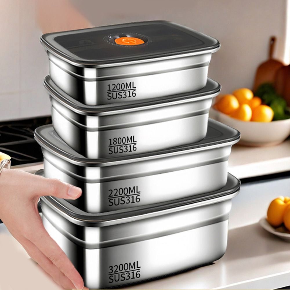 ポータブルステンレス鋼保存ボックス漏れ防止冷蔵庫冷凍庫収納キ - Kitchen Appliances Refrigerators のレビューと価格