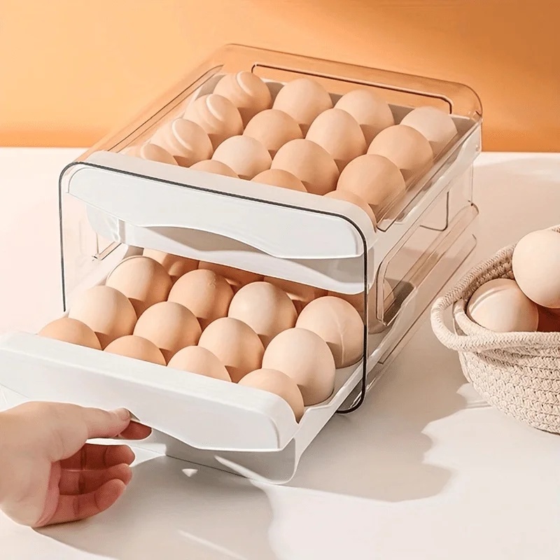 2段式の引き出し型冷蔵庫用卵ケース。大容量で、キッチンの冷蔵 - Kitchen Appliances Refrigerators のレビューと価格
