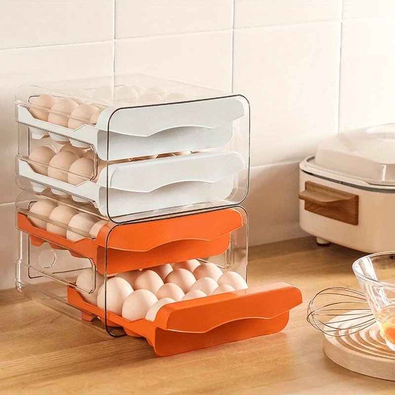 2段式の引き出し型冷蔵庫用卵ケース。大容量で、キッチンの冷蔵 - Kitchen Appliances Refrigerators のレビューと価格