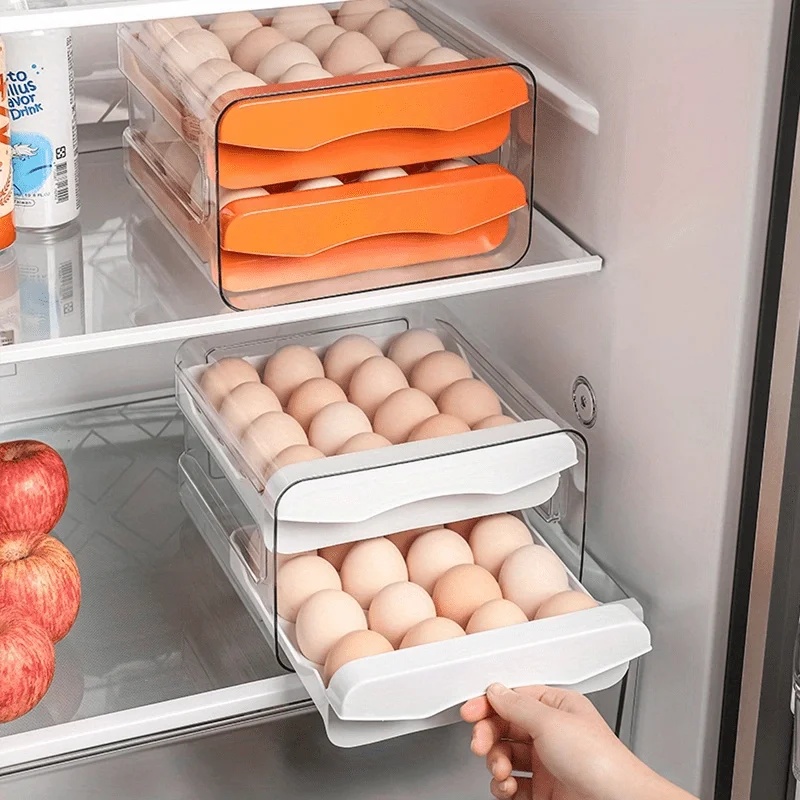 2段式の引き出し型冷蔵庫用卵ケース。大容量で、キッチンの冷蔵 - Kitchen Appliances Refrigerators のレビューと価格