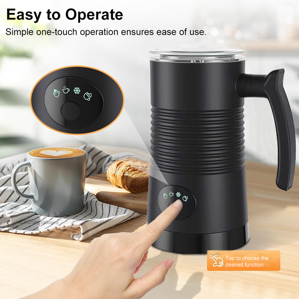 電動ミルク泡立て器ミルクフォームマシンコーヒーカプチーノラテ - Milk Frother Automatic のレビューと価格