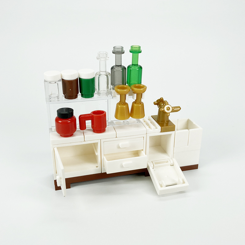 キッチン用のクリエイティブな家電ブロック,キッチン用の冷蔵庫 - Kitchen Appliances Toys のレビューと価格