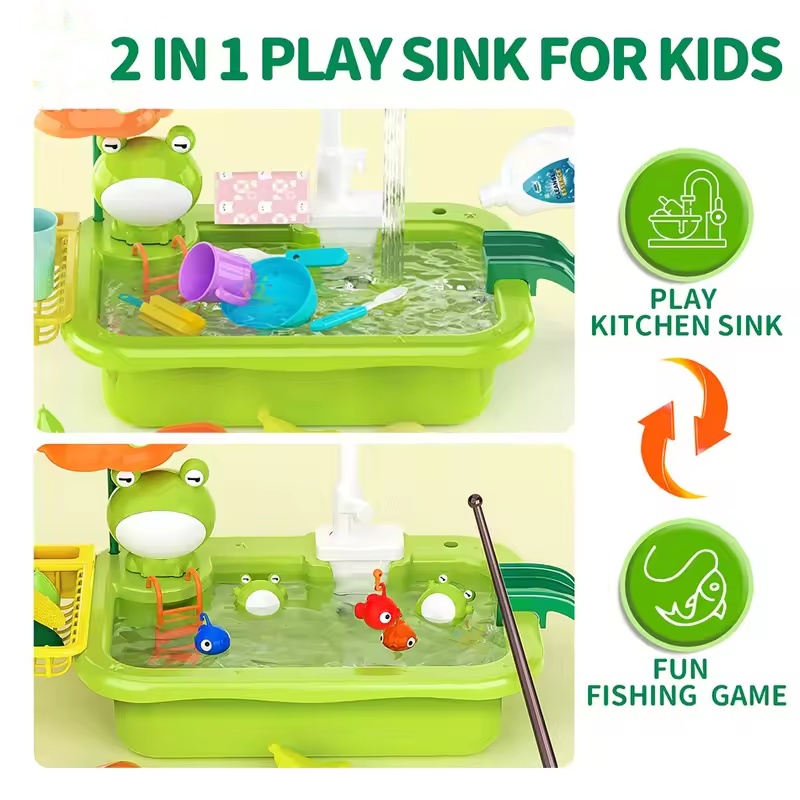 新しい子供用キッチンシンク型電気食器洗い機。流水機能付きで、 - Kitchen Appliances Toys のレビューと価格