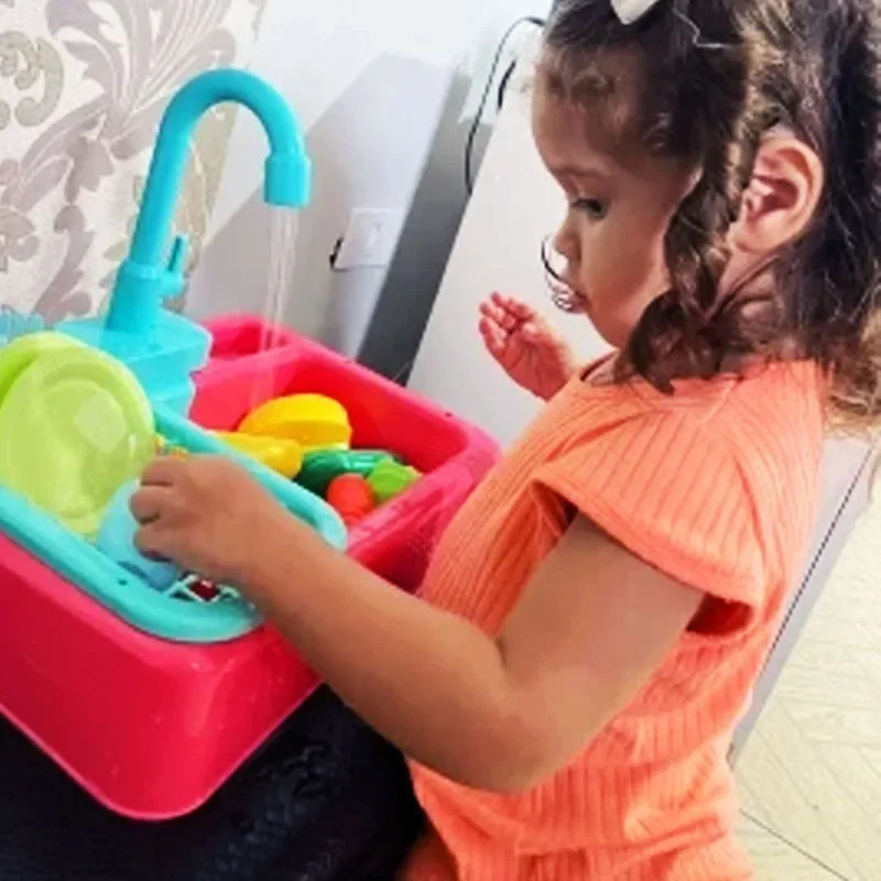 キッチンおもちゃ プラスチック製食器洗いシンクセット 蛇口付 - Kitchen Appliances Toys のレビューと価格