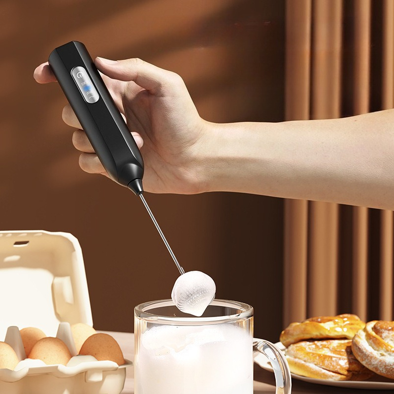 新型ハンドヘルド電動ミルクフォーマー、自動泡立て器、コーヒー - Milk Frother Automatic のレビューと価格