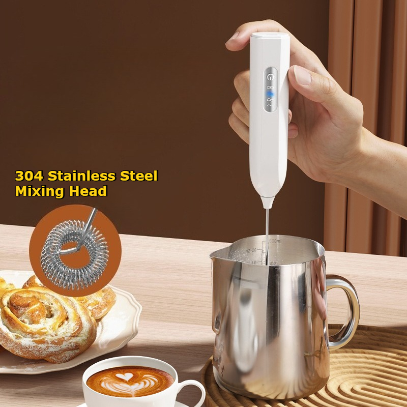 新型ハンドヘルド電動ミルクフォーマー、自動泡立て器、コーヒー - Milk Frother Automatic のレビューと価格