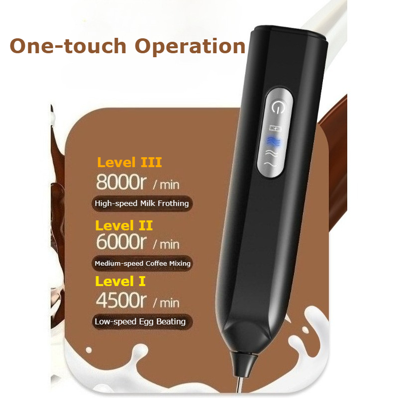 新型ハンドヘルド電動ミルクフォーマー、自動泡立て器、コーヒー - Milk Frother Automatic のレビューと価格