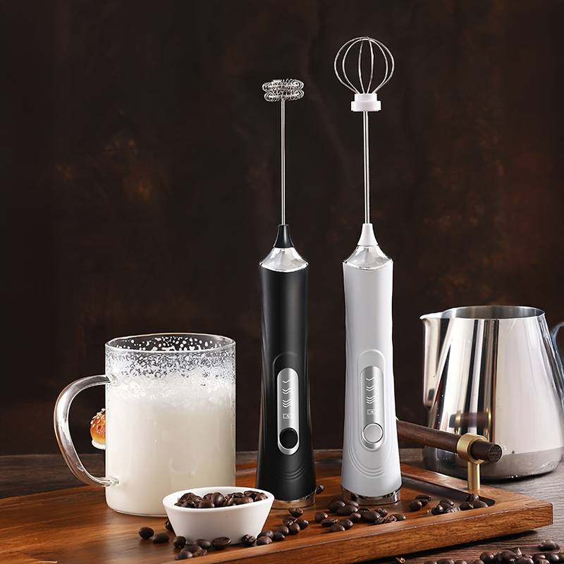 ワイヤレス電動ミルク泡立て器と卵ビーター、タイプC 3段階速 - Milk Frother Automatic のレビューと価格