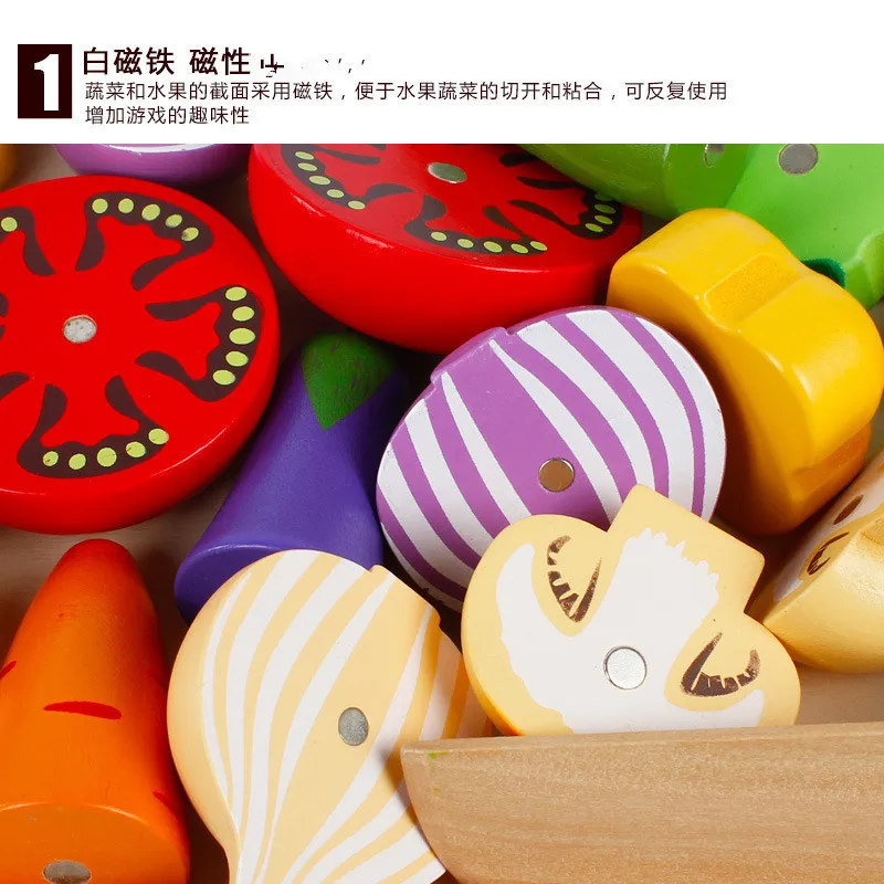 DIY かわいい木製切断果物野菜ごっこ遊びおもちゃセットキッ - Kitchen Appliances Toys のレビューと価格